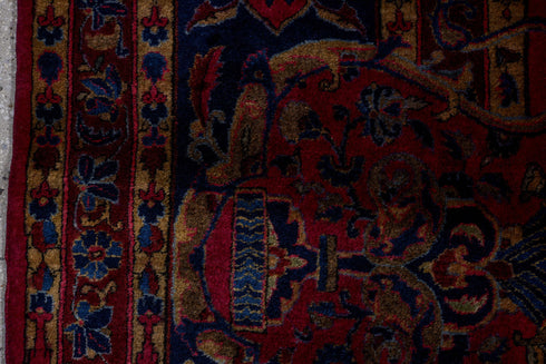 Vintage Kashan Area Rug (10' x 18')